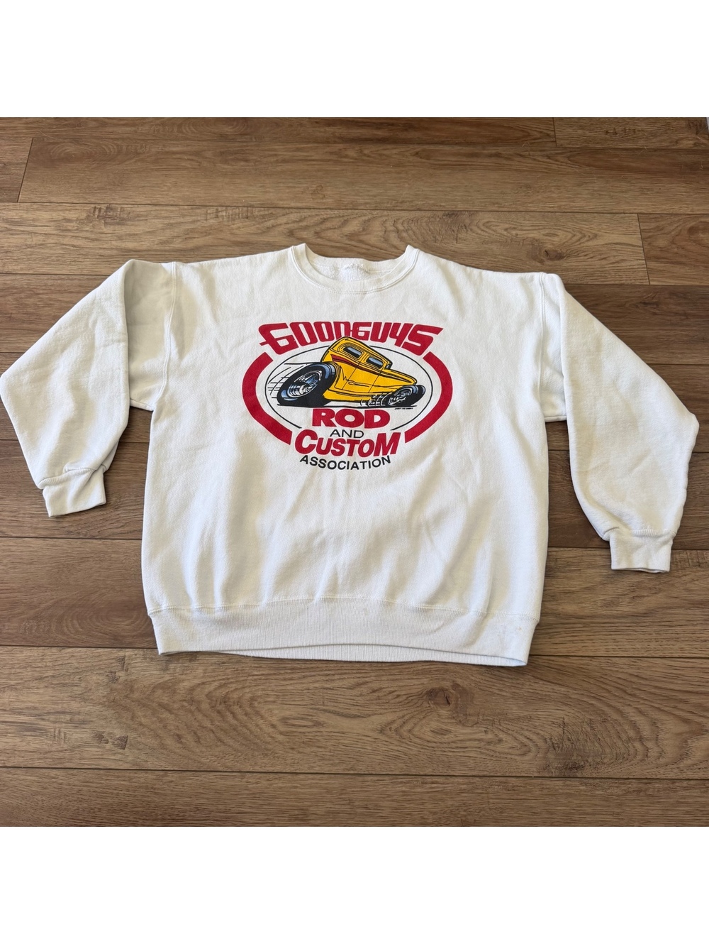 Vtg 90s Goodguys Rod & Custom Sweatshirt Large Car Racing